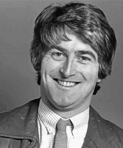 Black And White Comedian Dermot Morgan Paint By Number