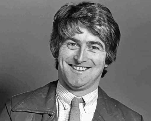 Black And White Comedian Dermot Morgan Paint By Number