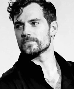 Black And White Henry Cavill Paint By Number