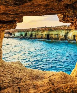 Cape Greco Sea Cave Paint By Number