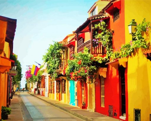 Cartagena Streets Paint By Number