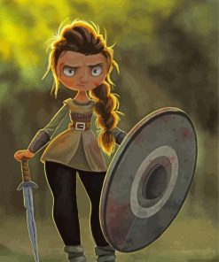 Cartoon Shield Maiden Paint By Number