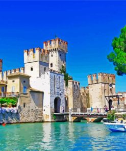 Aesthetic Castello Di Sirmione Lake Garda Paint By Number
