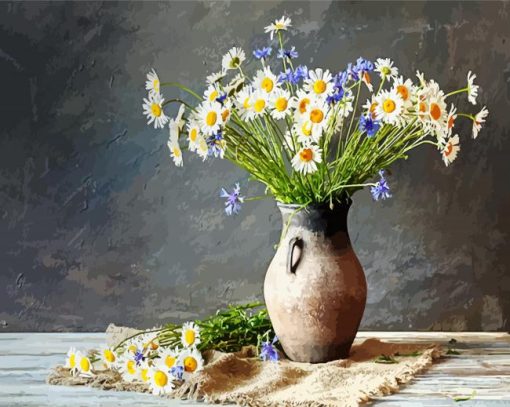 Chamomile Vase Paint By Number
