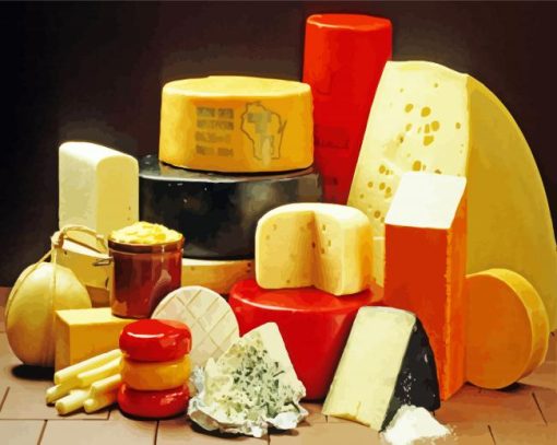 Cheese Types Paint By Number