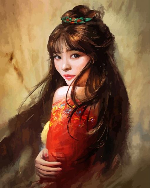 Chinese Girl Art Paint By Number