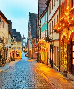 Christmas Vibe In Bavarian Town Paint By Number