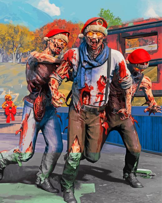 Christmas Zombies Paint By Number