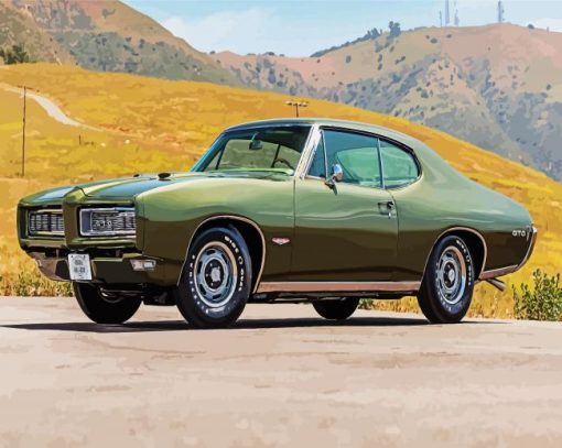 Classic Green Gto Car Paint By Number