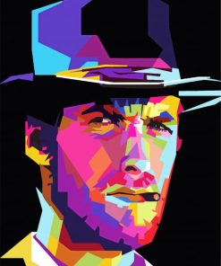 Clint Eastwood Actor Pop Art Paint By Number