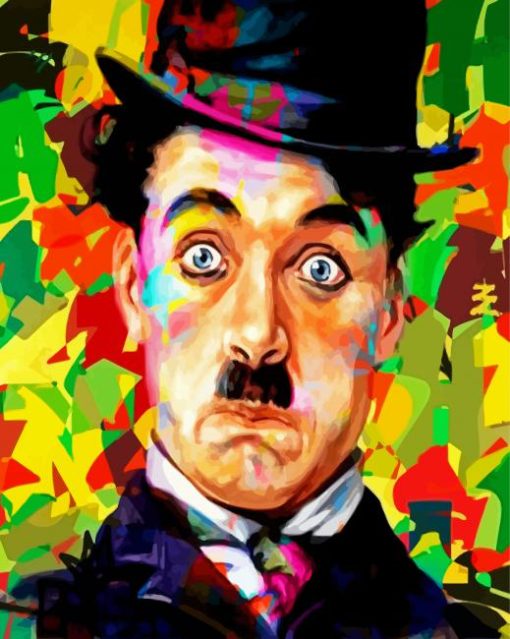 Colorful Charlie Chaplin Paint By Number