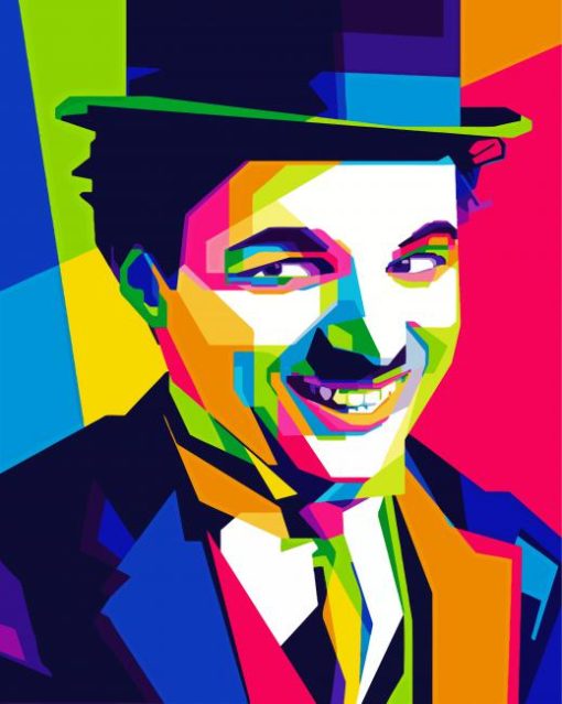 Charlie Chaplin Colorful Paint By Number