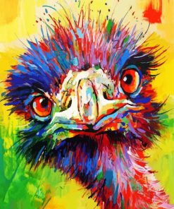 Colorful Emu Head Paint By Number