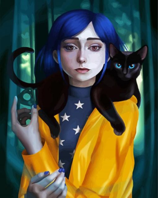 Coraline And Black Cat Paint By Number