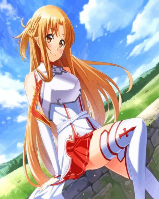Cute Asuna Character Anime Paint By Number