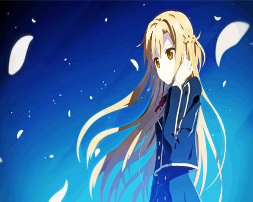 Cute Asuna Anime Paint By Number