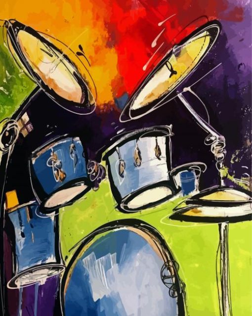 Drums Musical Instrument Paint By Number