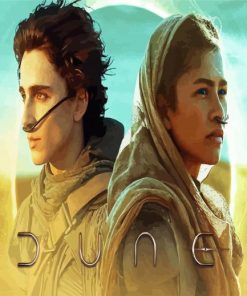Dune Timothe Chalamaet And Zendaya Paint By Number