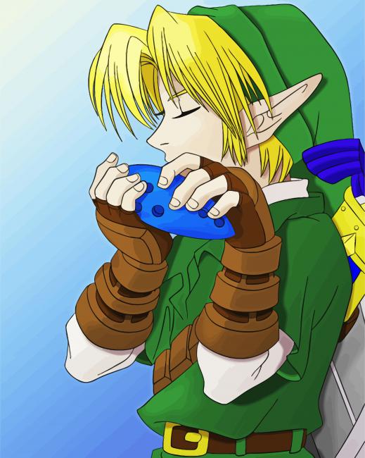 Elf Playing Ocarina Paint By Number