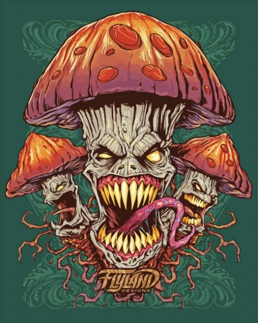 Evil Mushroom Paint By Number