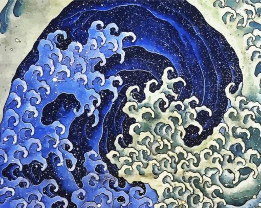 Feminine Wave Hokusai Paint By Number