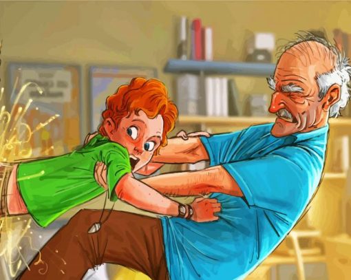 Grandparents Saving His Grandson Paint By Number