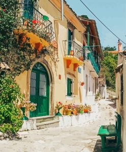 Greece Corfu Streets Paint By Number