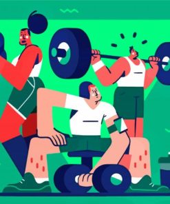 Gym Illustration Paint By Number