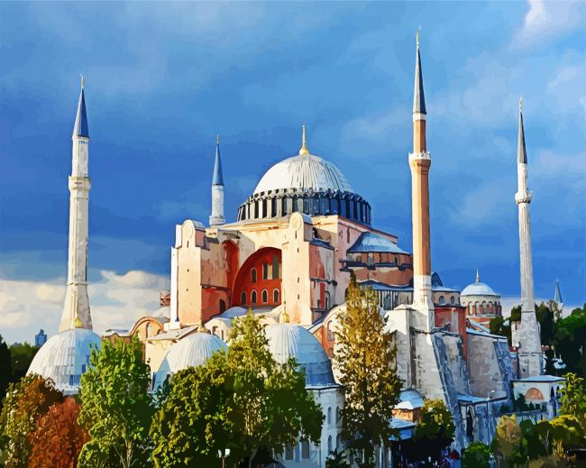 Hagia Sophia Mosque Turkey Paint By Numbe