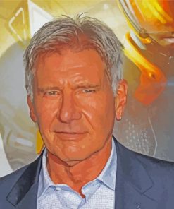 American Actor Harrison Ford Paint By Number