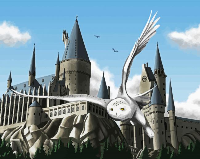 Harry Potter Hedwig Flying Paint By Numbers - Paint By Numbers