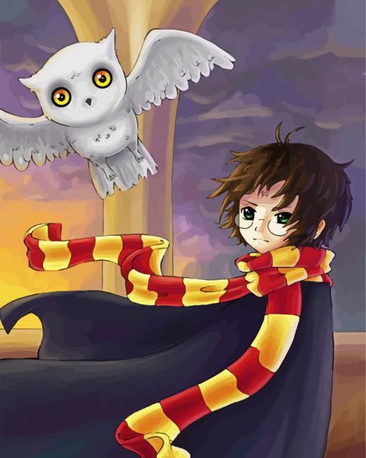 Harry Potter And Hedwig Paint By Numbers - Paint By Numbers