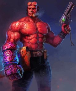 Hellboy Superhero Paint By Numbe