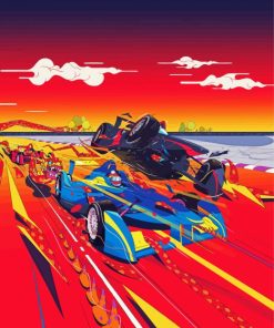 Illustration F1 Racing Paint By Number