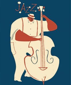 Illustration Jazz Player Paint By Number