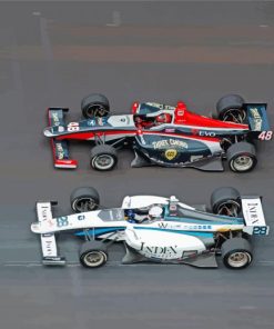 Indy Racing Cars Paint By Number
