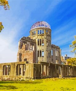 Japan Hiroshima Atomic Bomb Dome Paint By Number