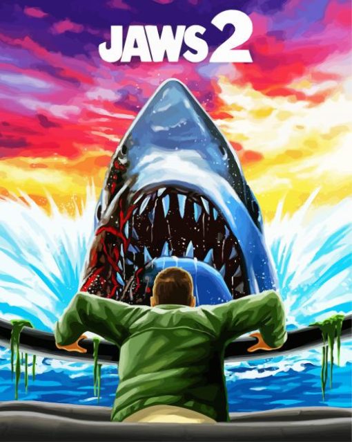 Jaws Movie Poster Paint By Number