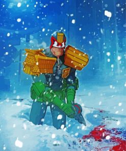 Judge Dredd In Snow Paint By Number