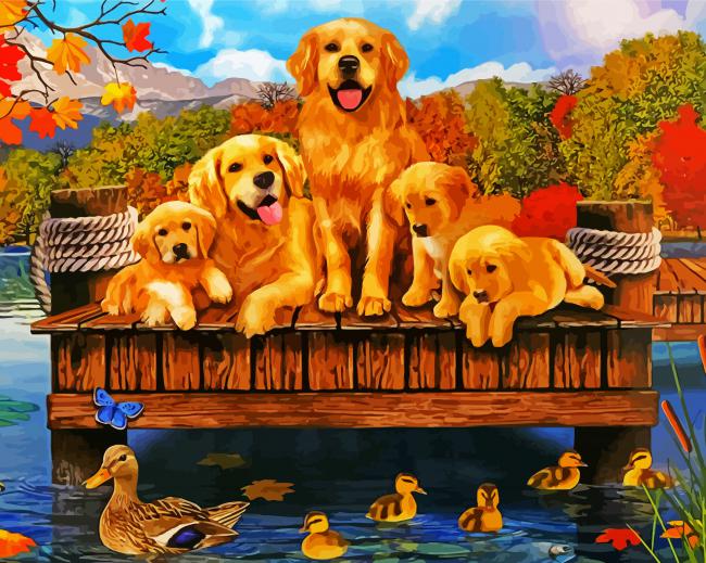 Labrador Family Paint By Number