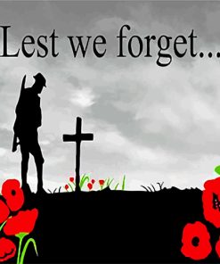 Lest Forget Remembrance Day Illustration Paint By Number