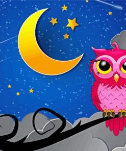 Little Pink Owl Paint By Number