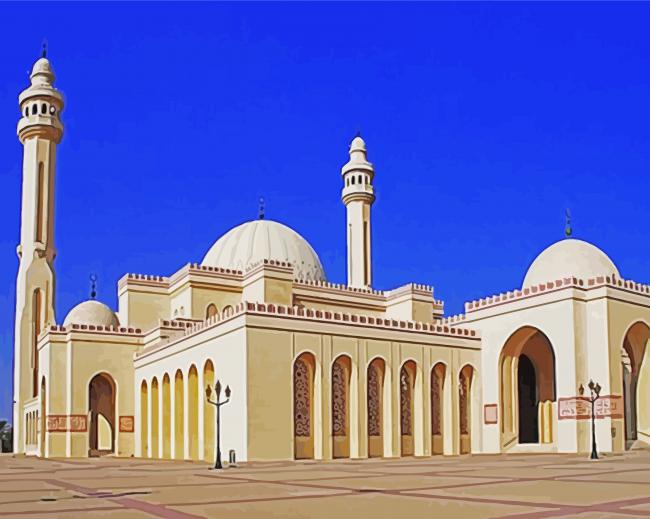 Al Fateh Grand Mosque Manama Bahrain Paint By Number