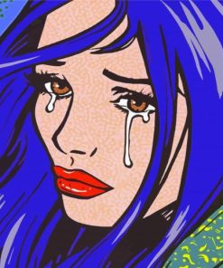 Pop Art Crying Girl Paint By Number