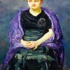 Portrait Of Mink With Violet Shawl By Beckmann Max Paint By Number