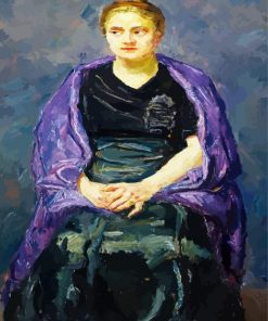 Portrait Of Mink With Violet Shawl By Beckmann Max Paint By Number