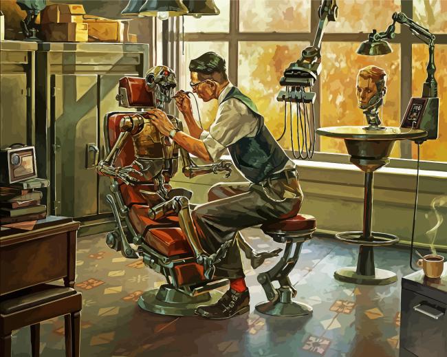 Robot Dentist Paint By Number