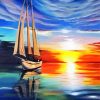 Sail Boat Silhouette Paint By Number