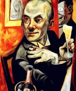 Self Portrait With Champagne Glass By Beckmann Max Paint By Number