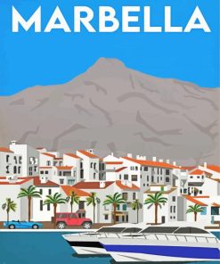 Spain Marbella Poster Paint By Number